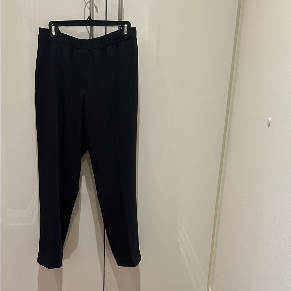 Women’s Samsoe Black elastic waistband cuffed trousers